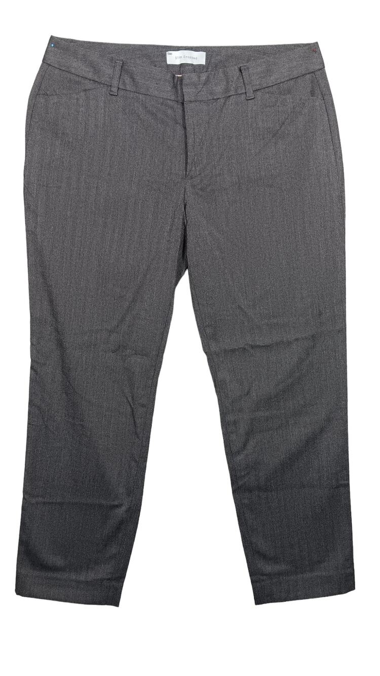 Gap Slim Cropped Dress Pants Size 6 Gray 4 working pockets